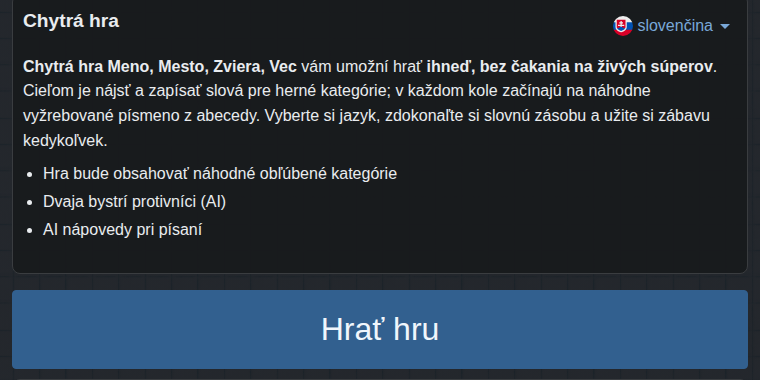 Štart šikovnej hry