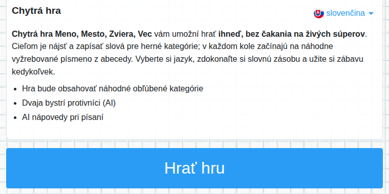Štart šikovnej hry