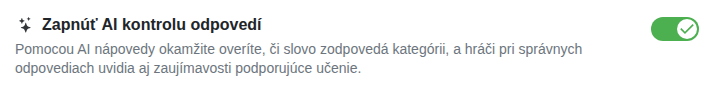 Nastavenie: Kontrola odpovedí pomocou AI