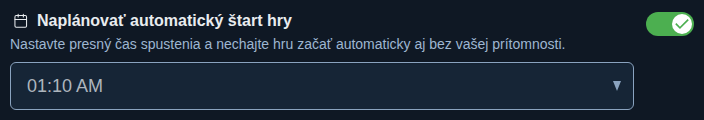 Nastavenie: Pevný začiatok hry