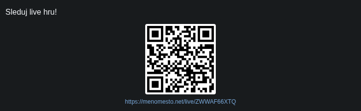 QR kód pre divákov