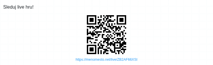 QR kód pre divákov